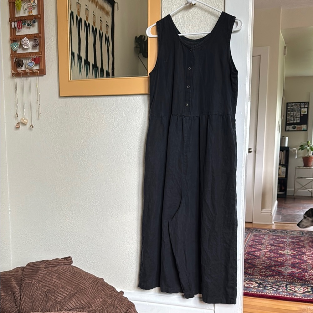 Conscious Clothing 100% Linen Backyard Jumpsuit Medium